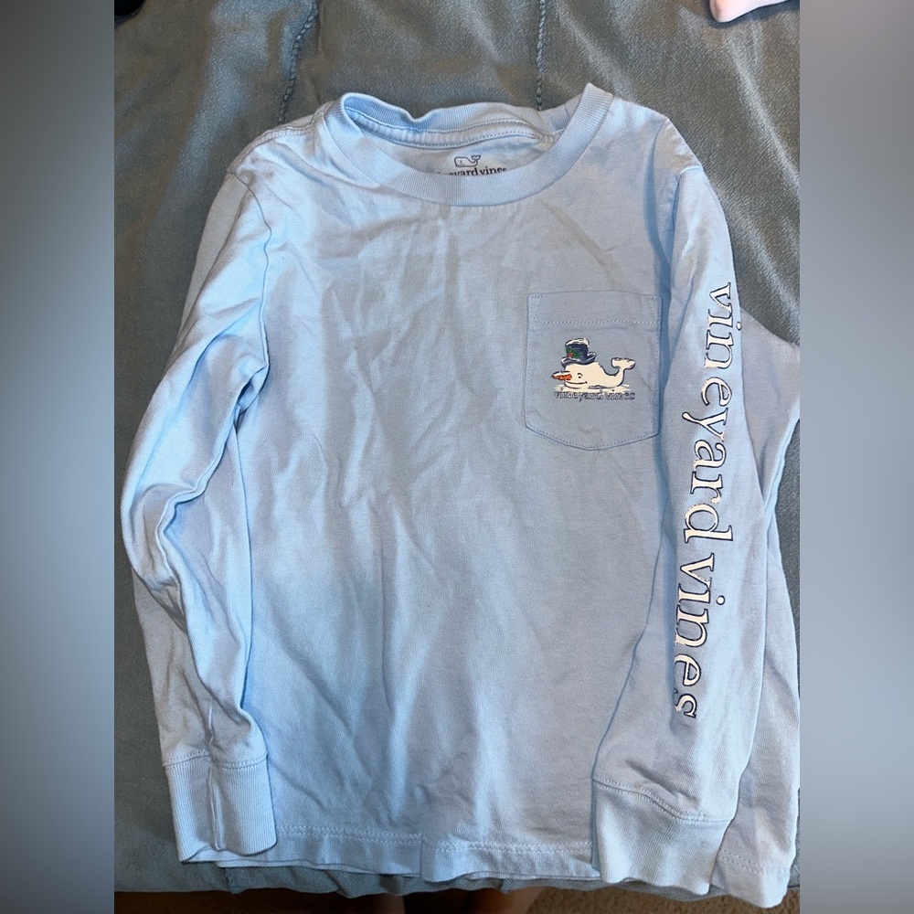 Boys Snowman Vineyard Vines Long Sleeve T Shirt